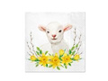 Easter napkins Lamb with daffodils - 33 cm - 20 pcs.