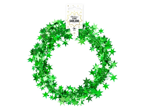 Chain with stars green - 500 cm - 1 pc.