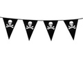Triangle flag banner Pirates Black Skull - 6 m - 1 pc