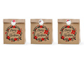 Torebka prezentowa Merry Little Christmas, kraft - 3 szt.