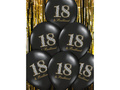 Balony z nadrukiem na osiemnastkę "18 & brilliant" - 30 cm - 50 szt.