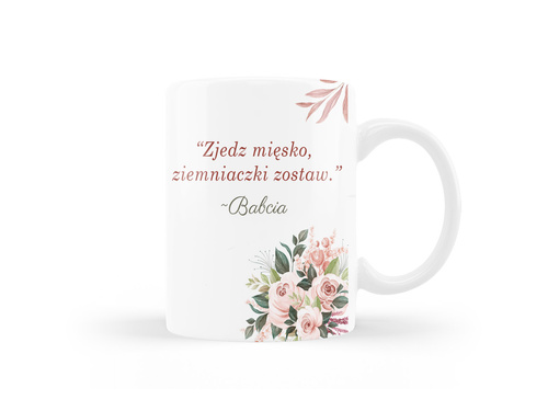 Kubek na dzień babci Zjedz mięsko - 330ml