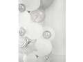 Silver star foil balloons - 10 cm - 25 pcs.