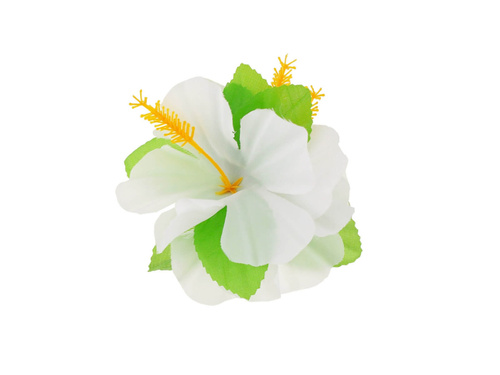 Hawaiian pin large flower white - 1 pcs.