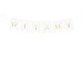 Welcome banner, white - 80 cm - 1 pc.