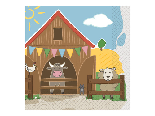 Farm Party Lunch Napkins - 33 cm - 16 pcs