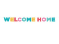Girlanda papierowa Welcome home kolorowa - 250 cm - 1 szt.
