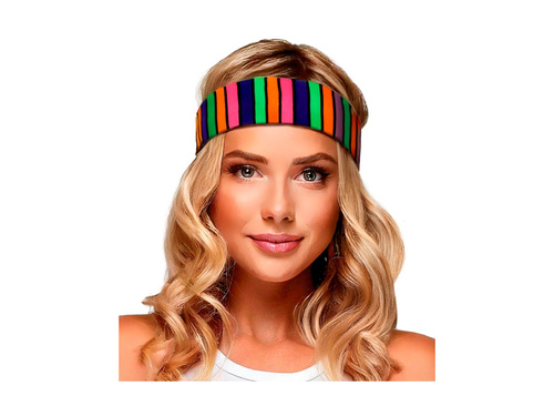 Neonowa opaska sportowa na głowę