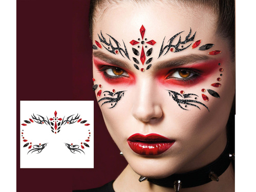 Colours adhesive face jewellery