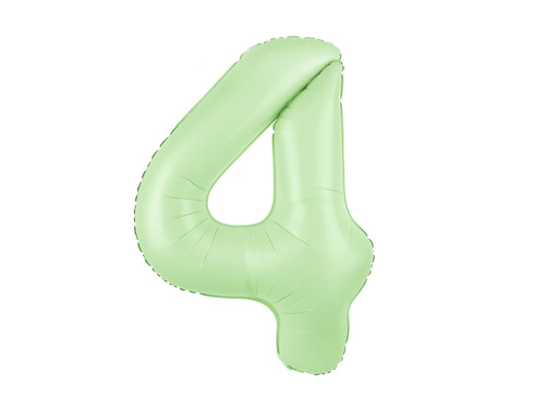Number 4 Pistachio Foil Balloon - 100 cm - 1 pc