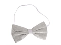 Silver bow-tie - 1 pc