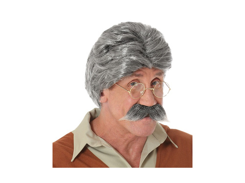 Peruka dziadek Geppetto z wąsami