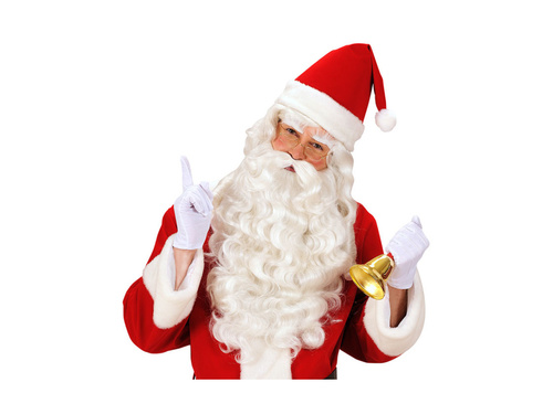 Peruka Mikołaja z brodą, wąsami i brwiami