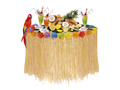Tropical table skirt with hibiscus flower - 275 x 75 cm