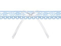 Blue lace garter with bow - 1 pc
