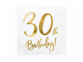 Thirtieth birthday napkins - 33cm - 20 pcs.