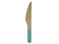 Wooden knives with blue pattern - 8 pcs.