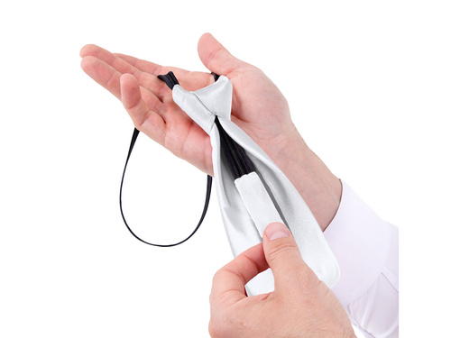 Biały krawat - 45 cm - 1 szt.