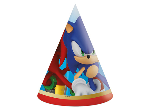 Sonic birthday caps - 6 pcs.