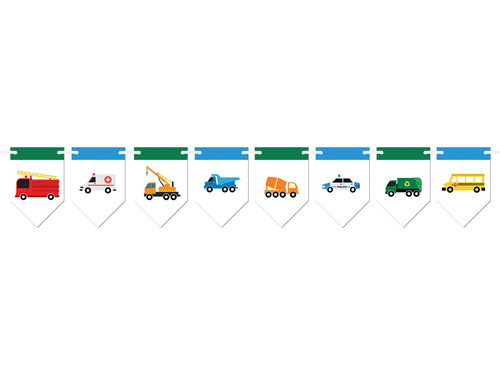 Cars flag banner - 5 m - 1 pc