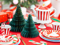 Paper bauble rosette Christmas tree bottle green - 15 cm - 1 pcs.