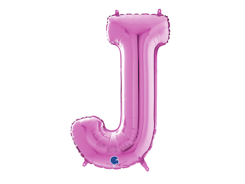SuperShape Letter "J" Pink Foil Balloon - 66 cm - 1 pc