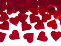 Confetti cannon with hearts, red, 80cm, 4 pc