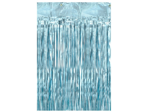 Curtain - door curtain metallic blue - 2.5 m x 90 cm