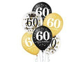 Printed latex balloons for sixty - 30 cm - 6 pcs.