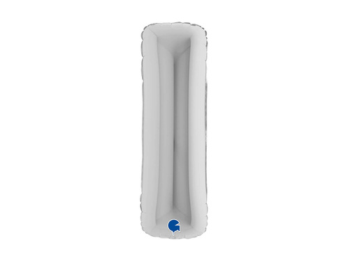 Balon foliowy literka I srebrny - 40" - 1 szt.