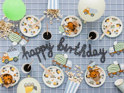 Birthday napkins Concrete truck - 16 x 13 cm - 20 pcs.