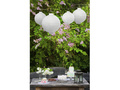 Glowing garden paper lantern 20 cm, white, 1 pcs.