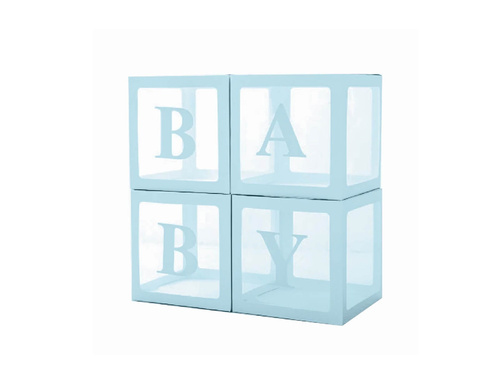 Set of balloon boxes Baby blue - 4 pcs.
