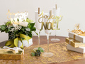 Decoration glossy table runner - gold - 28 cm x 5 m - 1 pcs.