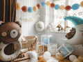 Balloons with connector pastel dirty pink - 33 cm - 20 pcs.
