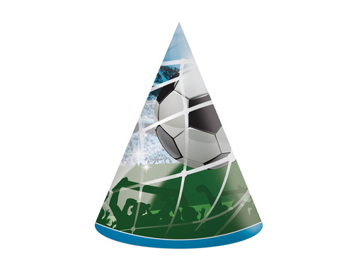 Birthday caps Football - 6 pcs.