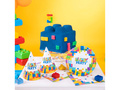 Birthday plates Blocks - 18 cm - 6 pcs.