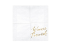 White napkins with gold inscription Ladies' Evening - 33 cm - 20 pcs.