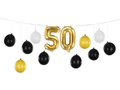 Zestaw balonów na pięćdziesiąte urodziny - 1 komplet