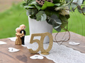 Table decoration Fifty gold 50th - 1 piece.