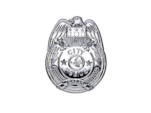 Metal police badge - 1 pc