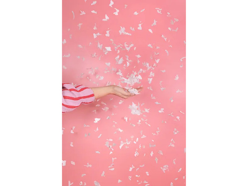 White butterflies party cannon, 20 cm, 1 pc