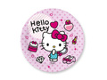 Talerzyki papierowe na urodziny Hello Kitty - 23 cm - 8 szt.