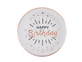 Talerzyki papierowe na urodziny Happy Birthday Sparkling - 22,5 cm - 10 szt.