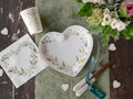 Paper plates Hearts with leaves - 22,5 cm - 10 pcs.