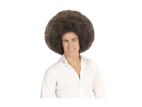 Duża peruka afro brązowa, wysokiej jakości