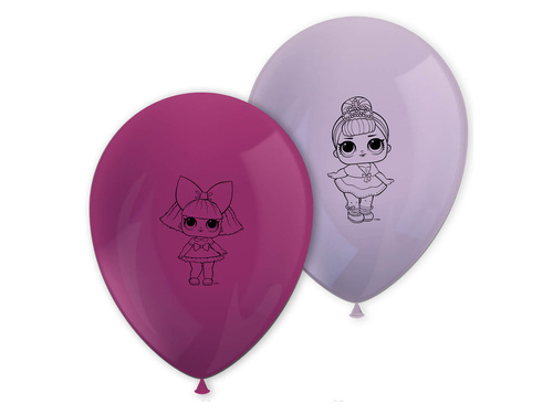 Balony lateksowe LOL Glitterati - 28 cm - 8 szt.