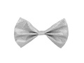 Silver bow-tie - 1 pc