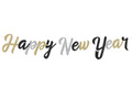 Happy New Year glitter banner - 250 cm - 1 pc.