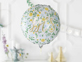 IHS foil balloon with flowers for the First Holy Communion - 35 cm - 1 pc.